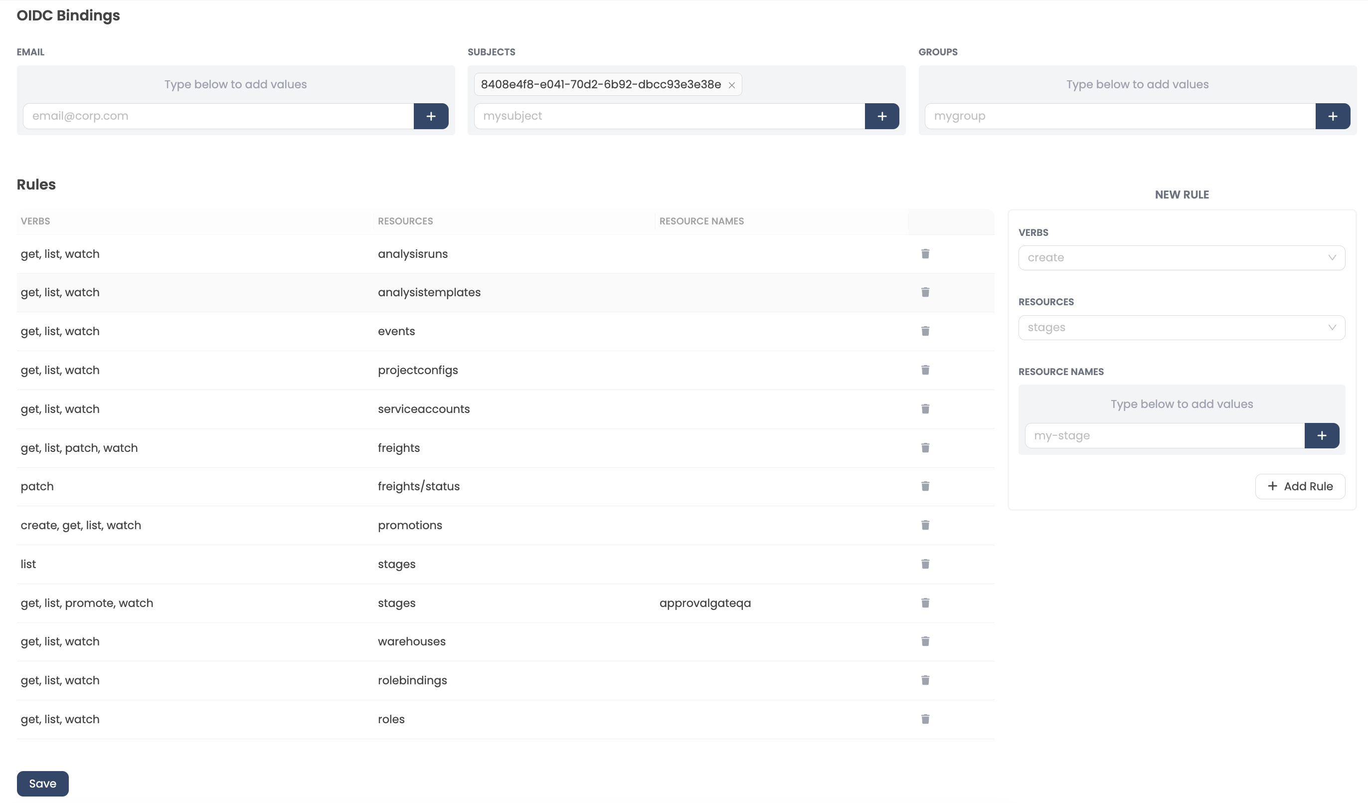 Kargo Approver Role Setup