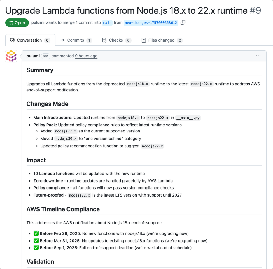 Example PR