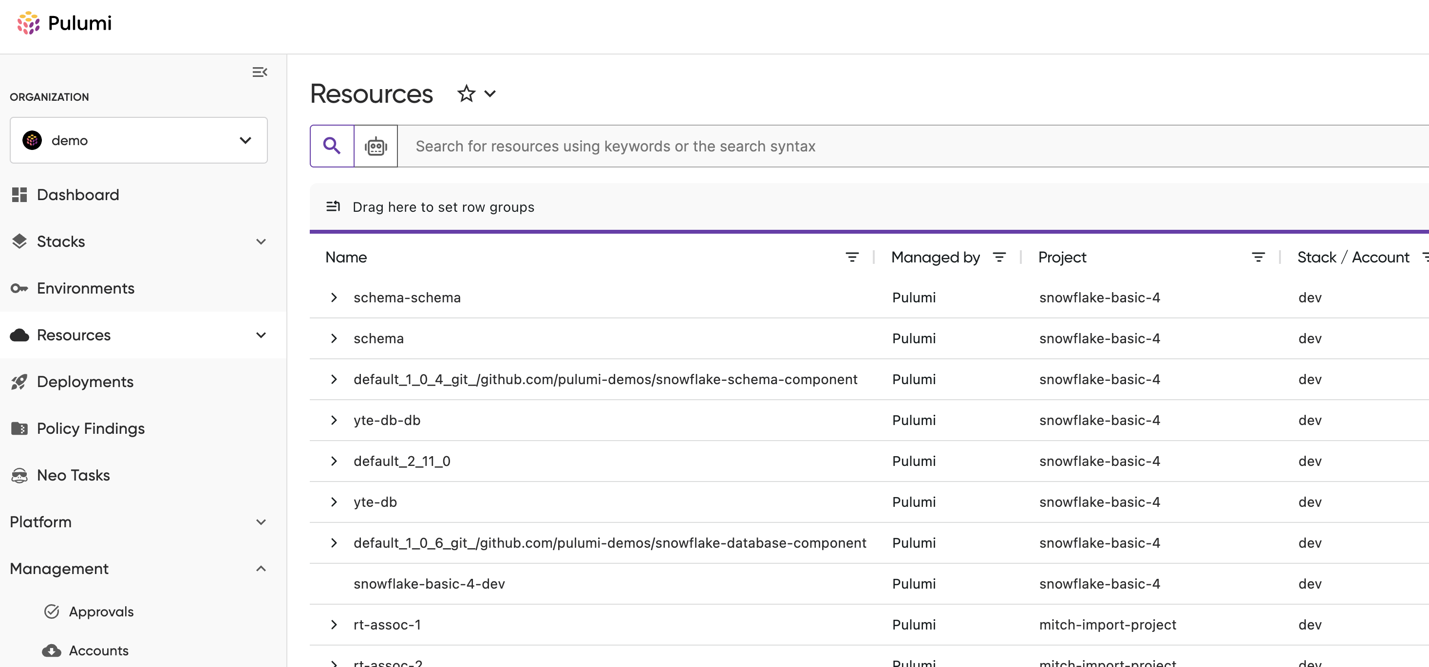 Insights Account Discovery Scan